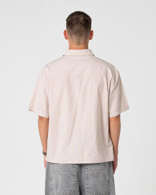 Man wearing South Central Short Sleeve Shirt in Ochre
