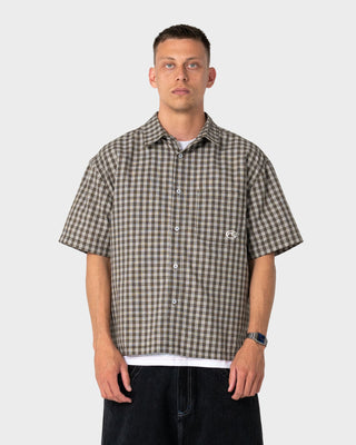 Man wearing Anarchy Short Sleeve Shirt in Savanna