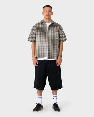 Man wearing Anarchy Short Sleeve Shirt in Savanna
