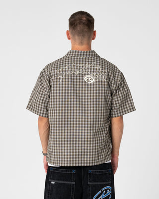 Man wearing Anarchy Short Sleeve Shirt in Savanna