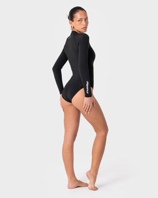 Women wearing Somersault 2mm Long Sleeve Springsuit Wetsuit in Black