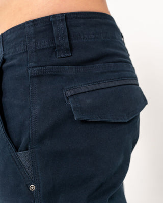 Man wearing Obligation Cargo Pant in Navy Blue