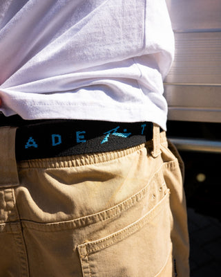 Mens Trade R Webbing Belt in Black / Blue