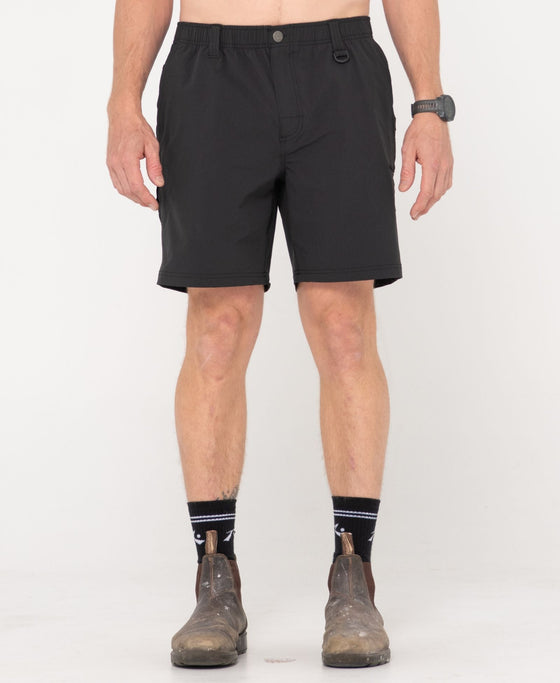 man-wearing-powerweave-quick-dry-work-short-in-black