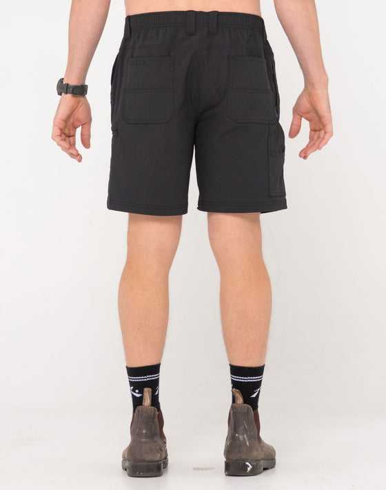 man-wearing-powerweave-quick-dry-work-short-in-black