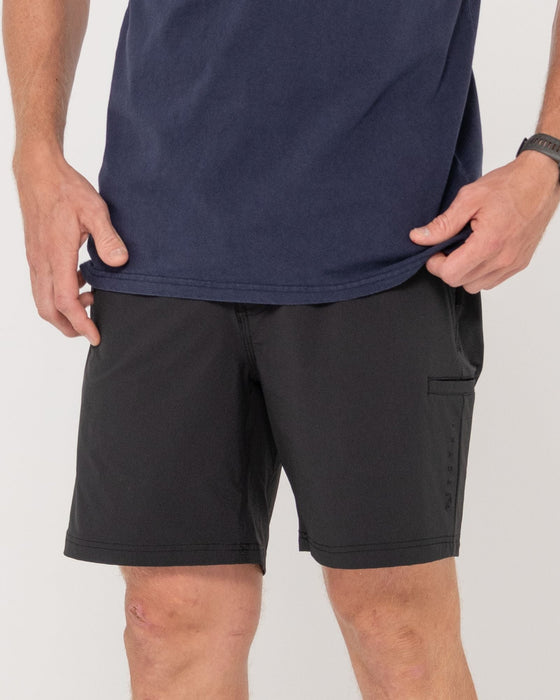 man-wearing-powerweave-quick-dry-work-short-in-black
