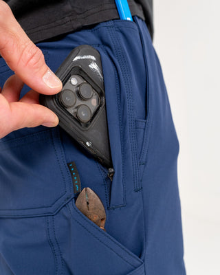 Man wearing Powerweave Quick Dry Work Short in Navy Blue