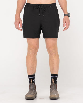 Man wearing Surf2site Quick Dry Elastic Work Short in Black