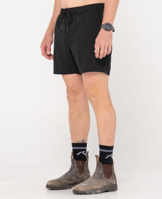 Man wearing Surf2site Quick Dry Elastic Work Short in Black