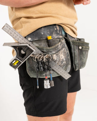 Man wearing Surf2site Quick Dry Elastic Work Short in Black