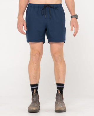 Man wearing Surf2site Quick Dry Elastic Work Short in Navy Blue