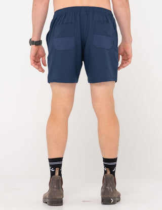 Man wearing Surf2site Quick Dry Elastic Work Short in Navy Blue