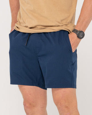 Man wearing Surf2site Quick Dry Elastic Work Short in Navy Blue