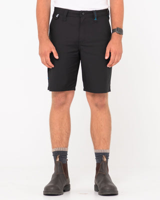Man wearing Tr400 9 Pocket Stretch Short in Black