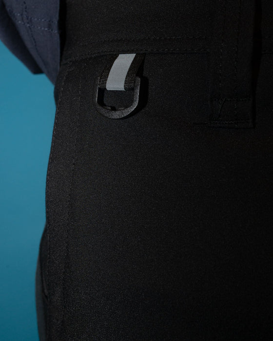 man-wearing-tr400-9-pocket-stretch-short-in-black