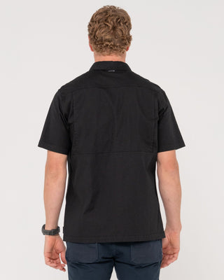 Man wearing Pressure Short Sleeve Shirt in Black