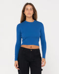 Amelia Cropped Long Sleeve Knit Top