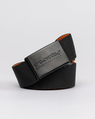 Mens Bright Side Webbing Belt in Black