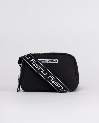 Womans Latitude Nylon Side Bag in Black