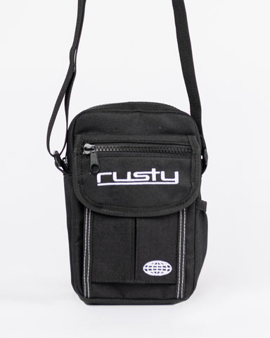 Mens Domination Crossbody Bag in Black