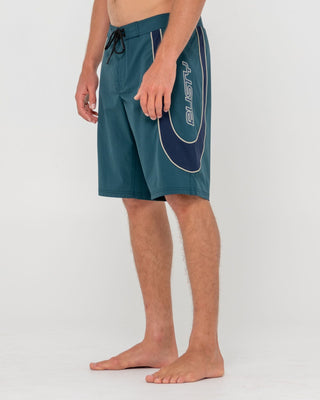 Man wearing Charger Boardshort in Green Gables