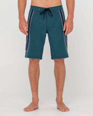 Man wearing Charger Boardshort in Green Gables