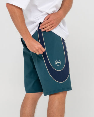 Man wearing Charger Boardshort in Green Gables