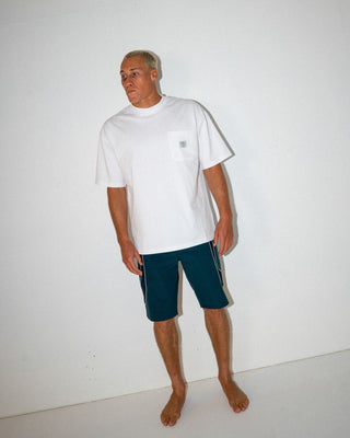 Man wearing Charger Boardshort in Green Gables