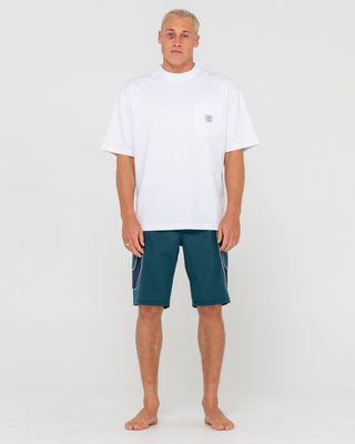 Man wearing Charger Boardshort in Green Gables