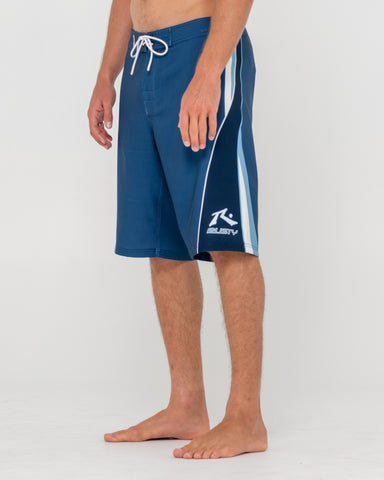 Man wearing Plot Twist Boardshort in Blue