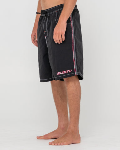 Man wearing Flip Daddy Boardshort in Black