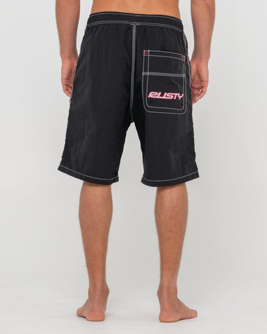 Man wearing Flip Daddy Boardshort in Black