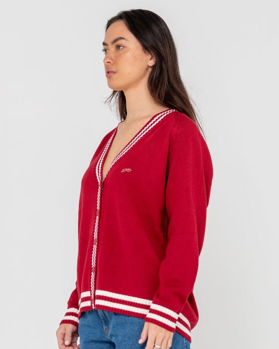 woman-wearing-cambridge-oversized-cardigan-in-rhubarb