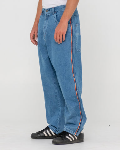 Man wearing Flip Daddy 2.0 Jean - Middy Blue in Blue