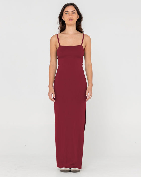 woman-wearing-vicky-fixed-back-slip-maxi-dress-in-rhubarb