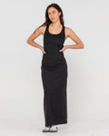 Cross Back Fitted Maxi Dress