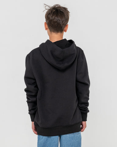 Boy wearing Vital 2.0 Rusty Hooded Boys in Black