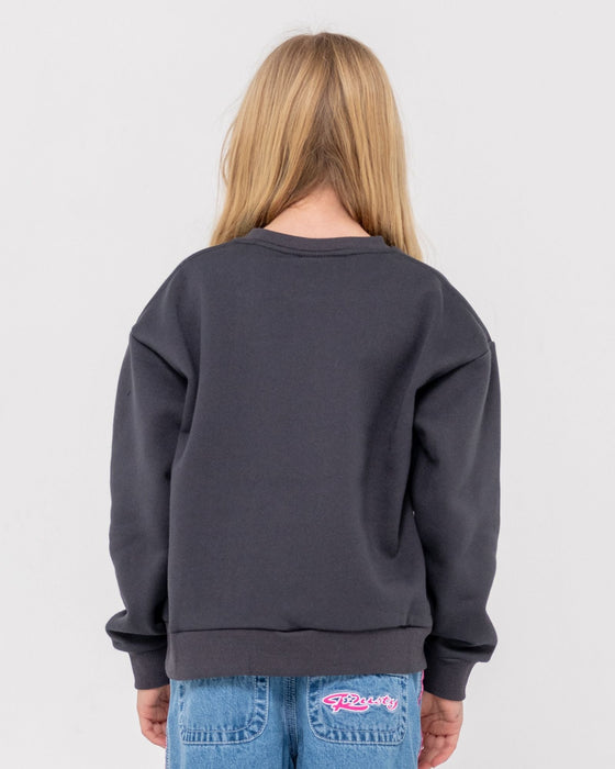 girl-wearing-wildflower-relaxed-crew-fleece-girls-in-carbon