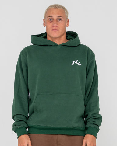 Man wearing Competition Hooded Fleece in Green