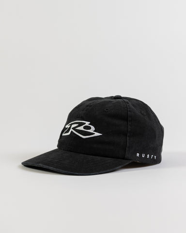 Mens Signature Dad Cap in Black