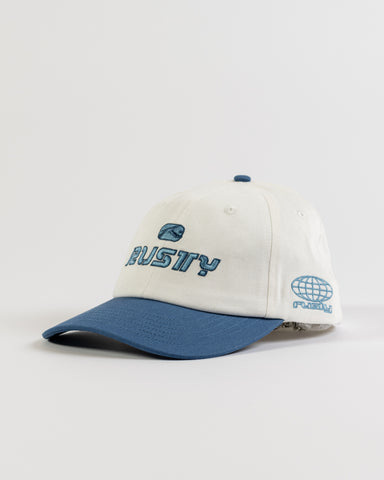 Mens Rusty Fc Six Panel Snapback Cap in Blue