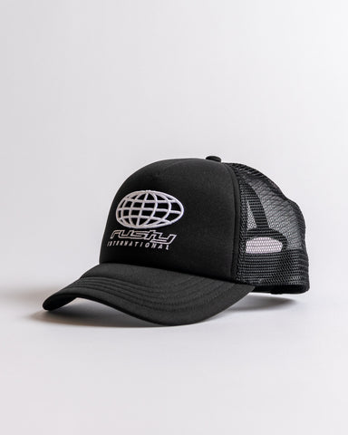 Mens Domination Trucker Cap in Black