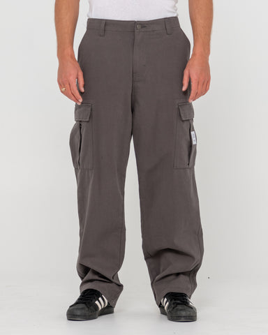 Man wearing Commando Cargo Pant in Grey