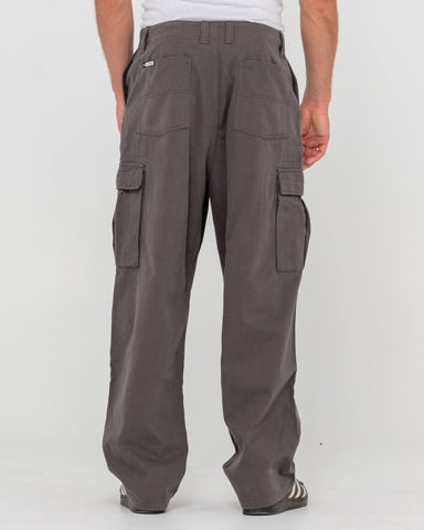 Man wearing Commando Cargo Pant in Grey