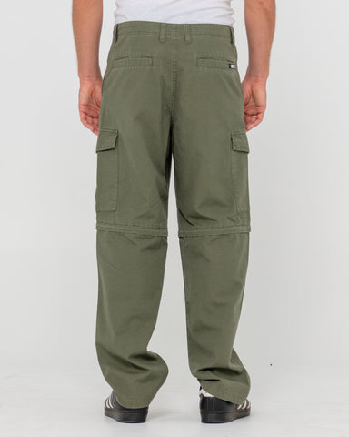 Man wearing Transformer 2.0 Ripstop Cargo Pant in Green