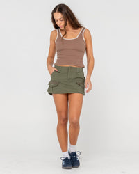 Tank Girl Low Rise Mini Cargo Skirt
