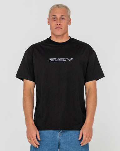 Man wearing Flip Daddy Short Sleeve Tee in Black