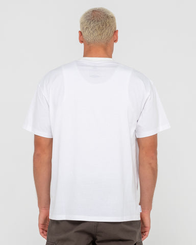 Man wearing Flip Daddy Short Sleeve Tee in White