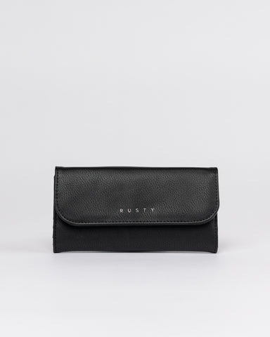 Womans Bella Flap Wallet in Black