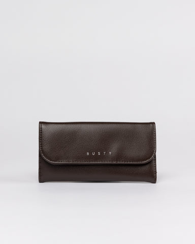 Womans Bella Flap Wallet in Brown